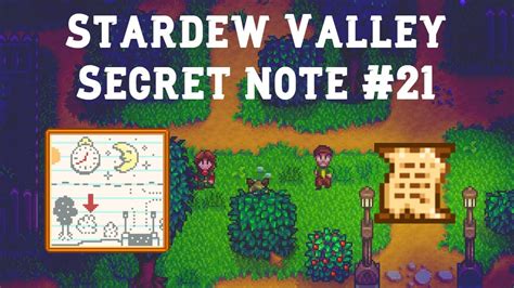 Secret Notes In Stardew Valley Stardew Valley 1 4 Update Patch Notes