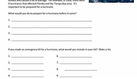 Learn About Hurricanes Worksheets | 99Worksheets
