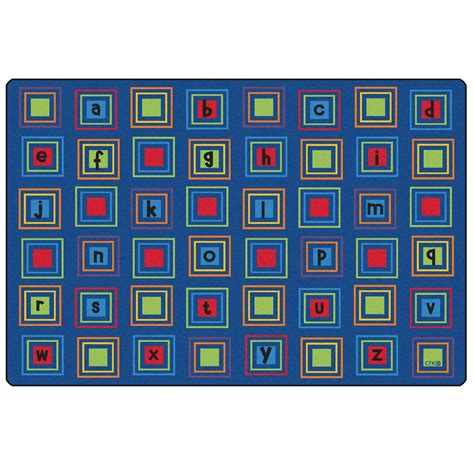 Literacy Squares Classroom Rug Primary Colors Beckers School Supplies