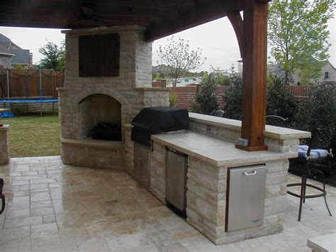 Patio Corner Fireplace Covered Stone With Outside Patios Fireplaces
