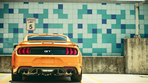 2560x1440 2018 Ford Mustang Gt Fastback Rear 1440p Resolution Hd 4k