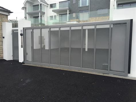 Stainless Steel Sliding Automated Gate In St Ives South West Garage Doors