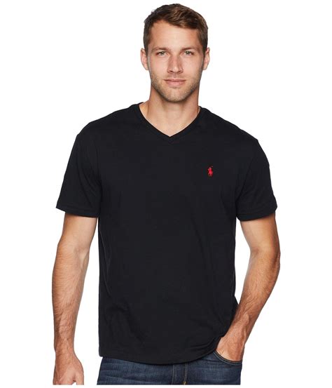 Polo Ralph Lauren Cotton Classic Fit V Neck T Shirt In Rl Black Black For Men Lyst