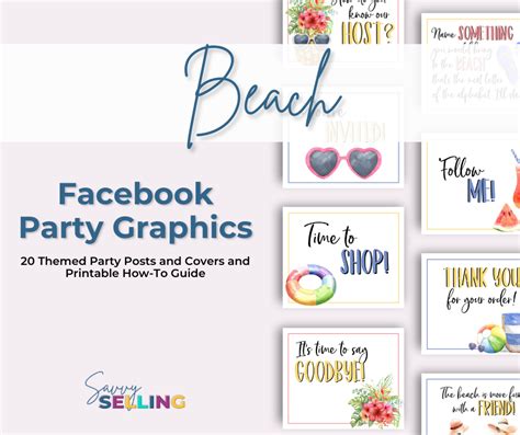 Beach Themed Facebook Party Graphics Savvy Selling