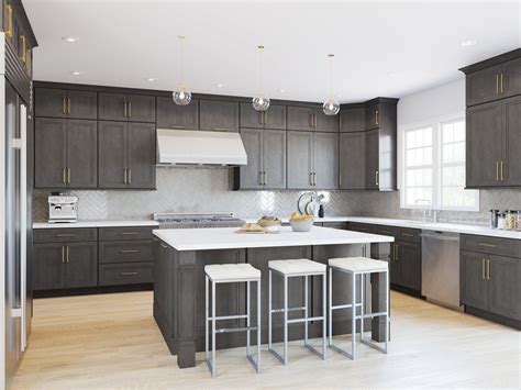 Light Grey Kitchen Cabinets With Black Countertops