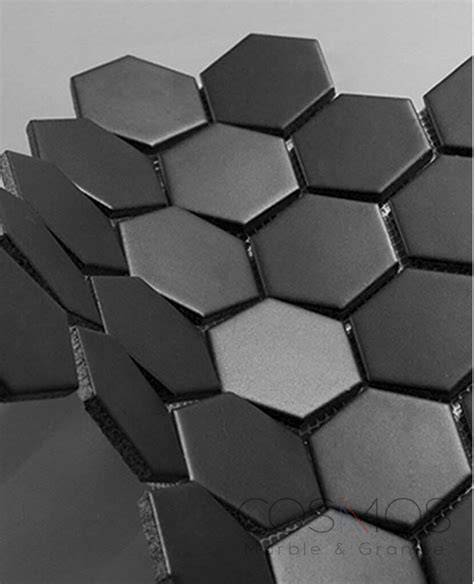 Simply Brilliant Mosaics 2x2 Hexagon Cosmos Marble And Granite
