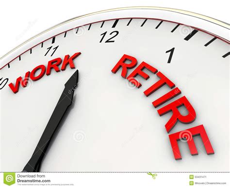 Work And Retire Stock Illustration Image 53431471