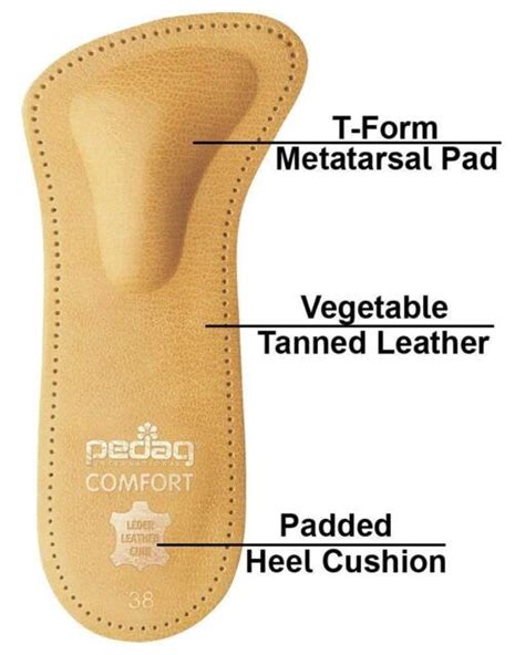 Pedag Comfort 142 Orthotic Insole Pair Leather Lift And Spread Metatarsal Heads Ebay