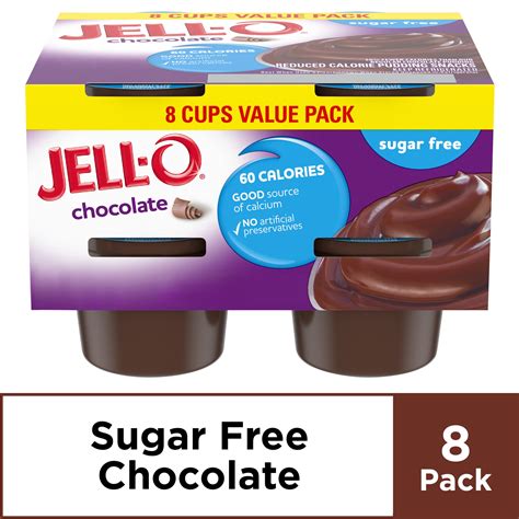 Jell O Sugar Free Ready To Eat Chocolate Pudding 8 Ct 290 Oz