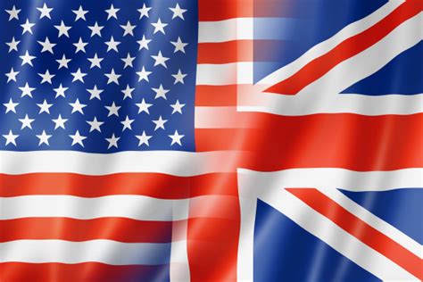 Usa Und Großbritannien Flagge Lizenzfreies Bild 14778589