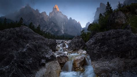 Hintergrundbilder Natur Berge Landschaft Wasser Rock 2048x1152