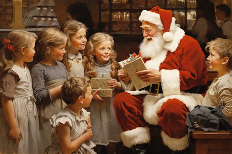 Santa And Children Free Stock Photo Public Domain Pictures