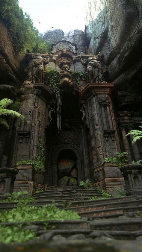 Jungle Ruin Terk Edilmiş Konaklar Eski Mimari Antik Mimari