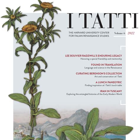 Newsletter I Tatti The Harvard University Center For Italian