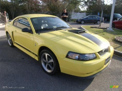 Zinc Yellow 2003 Ford Mustang Mach 1 Coupe Exterior Photo 47085761