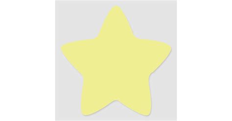 Light Pastel Yellow Star Sticker