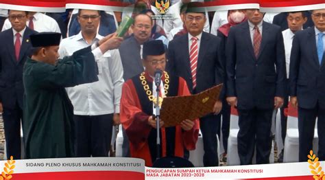 Suhartoyo Resmi Dilantik Jadi Ketua MK Baru Gantikan Anwar Usman