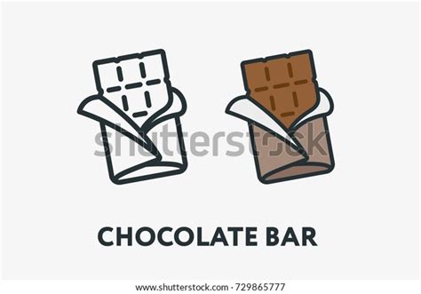 Sweet Chocolate Bar Wrapper Foil Minimal Stock Vector Royalty Free
