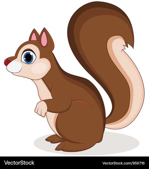 Squirrel Cartoon Royalty Free Vector Image Vectorstock