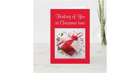 Thinking Of You At Christmas Time Sympathy Card Zazzle