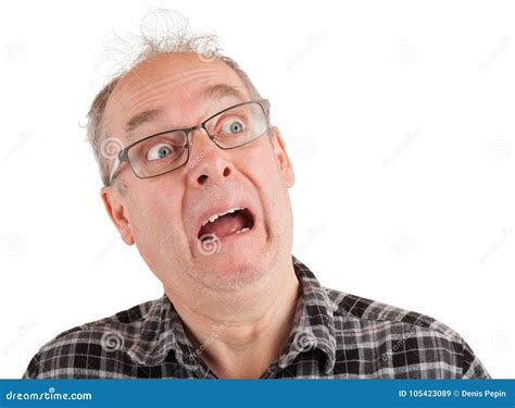 Man Is Spooked Stock Image Image Of Confused Adult 105423089