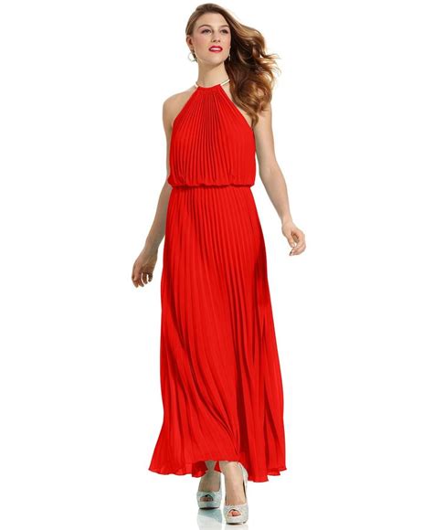Xscape Pleated Halter Blouson Gown And Reviews Dresses Women Macys