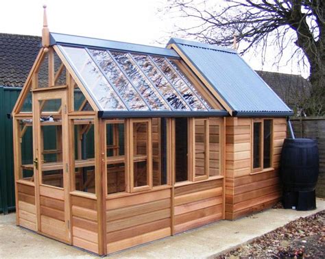 Greenhouse Shed Combination Plans How To Build Diy By