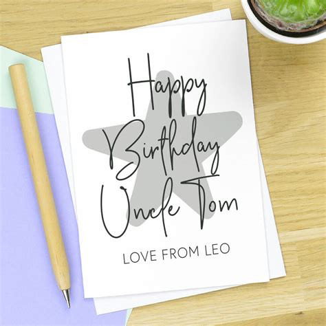Uncle Birthday Card By Pink And Turquoise