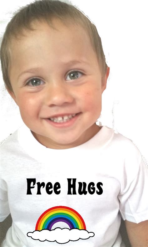 Pride Rainbow Baby Bodysuit Free Hugs Baby Romper T Love Etsy