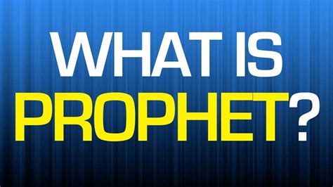 The Prophets Manual Youtube