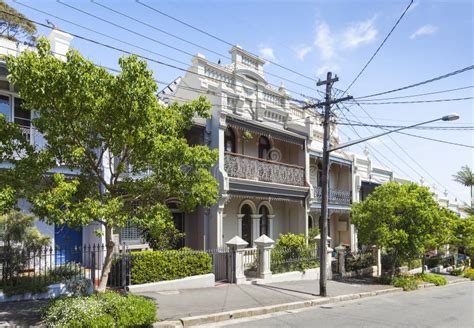 Terrace House Paddington Sydney Stock Photo Image Of South Railing