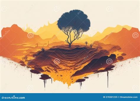 Landscape Deforestation Concept Banner Cartoon Style Vector