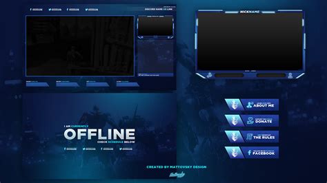 Free Twitch Stream Overlay Template 2018 5 On Behance Overlays