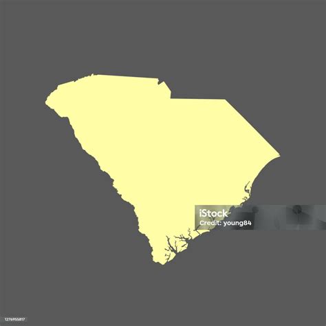 Map Of South Carolina Stock Illustration Download Image Now