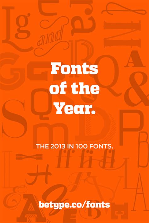 Best Fonts Of 2013 Designcloud Fonts Of The Year Betype Made A Recap