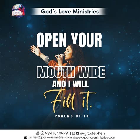 Psalm 8110 Gods Love Ministries Todays Promise