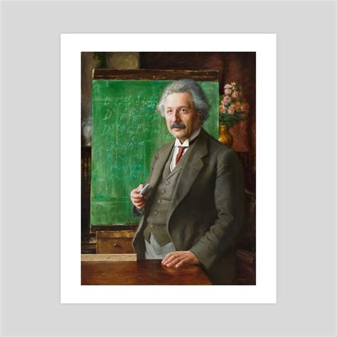 Albert Einstein Giving A Lecture In 1921 An Art Print By Pavel Sokov