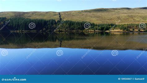 Picturesque Lake Or Reservoir Stock Image Image Of Reflecting Rural
