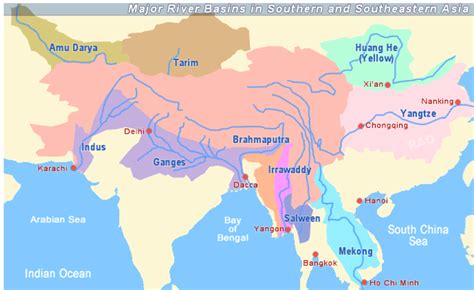 5 Longest Rivers In The World Map