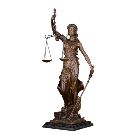 76cm Large Lady Scales Of Justice Statue Bronze Greek Goddess Themis