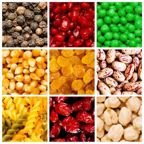 Udvælgelse Af Forskellige Fødevarer Stock Foto Colourbox