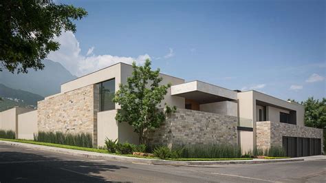 Pozas Xiii On Behance Muros De Casas Casas De Arquitetura Moderna