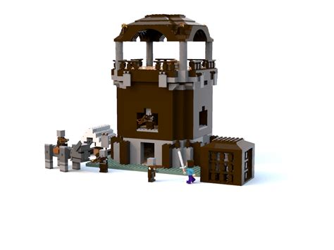 He Made A Lego Minecraft Pillager Outpost Lego