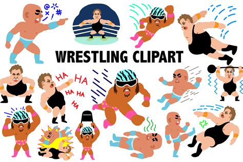 Professional Wrestling Clipart Grafik Von Mine Eyes Design · Creative