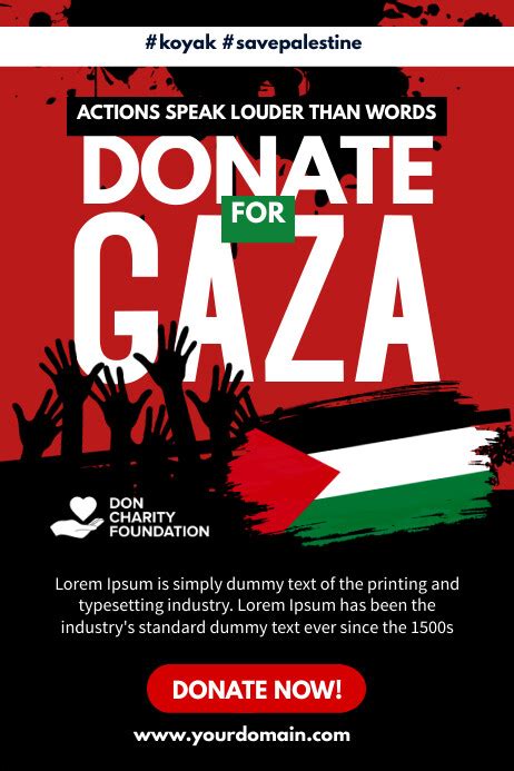 Copy Of Donate For Gaza Palestine Poster Postermywall