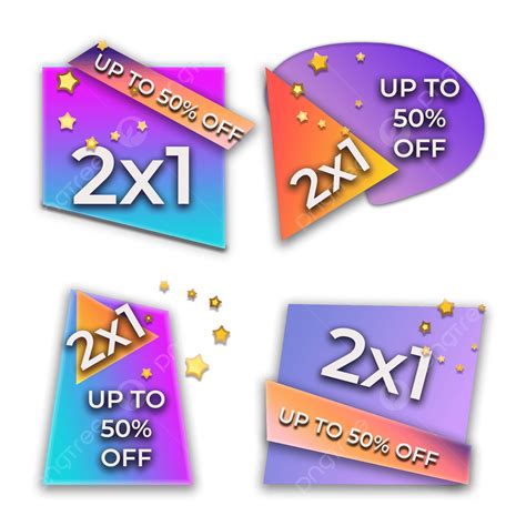Buy One Png Transparent Buy One Get A Free Star Promotion Label