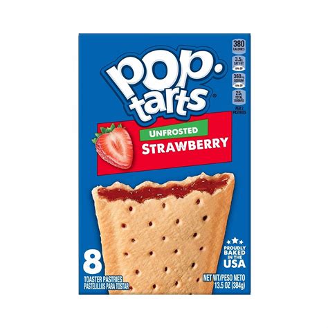 Buy Pop Tarts Breakfast Toaster Pastries Unfrosted Strawberry 10 159lb Case 48 Count Online