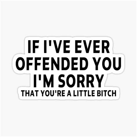 Funny Sarcastic Saying Offended If Ive Ever Offended You Im Sorry