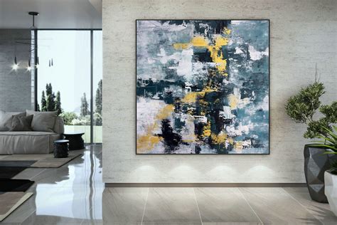 Large Abstract Painting Modern Abstract Painting Office Decor Set