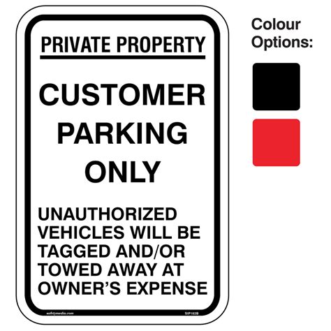 Customer Parking Only Signs Safety Media